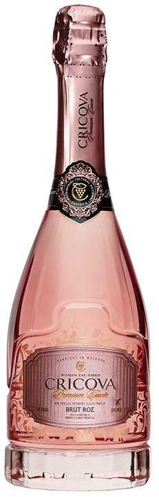 Шампанское «Premium Cuvee» брют розовое с золотом, Cricova. 0,75